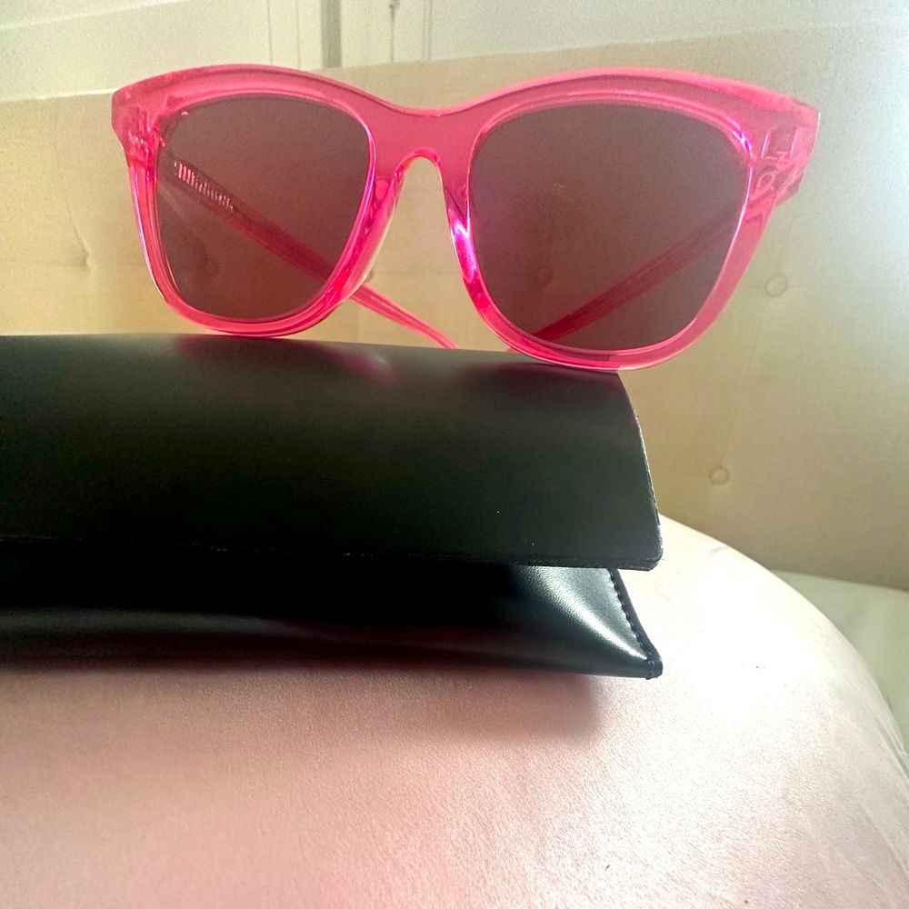 St Laurent fucsia acetate framed sunglasses